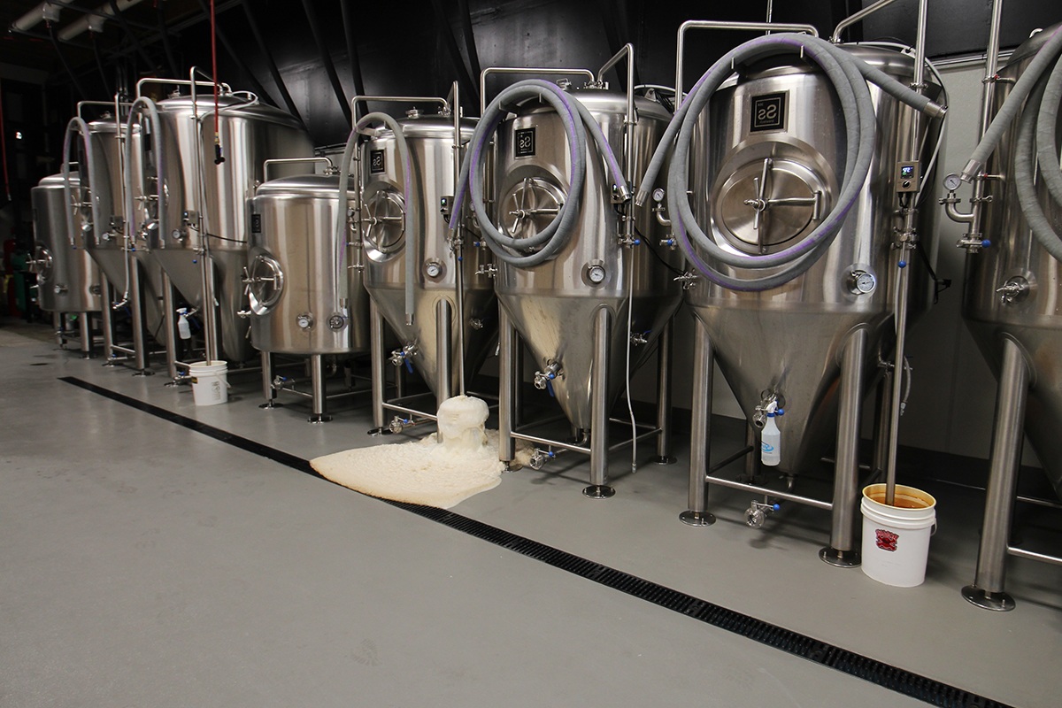 urethane cement floor for craft brewery westcoat