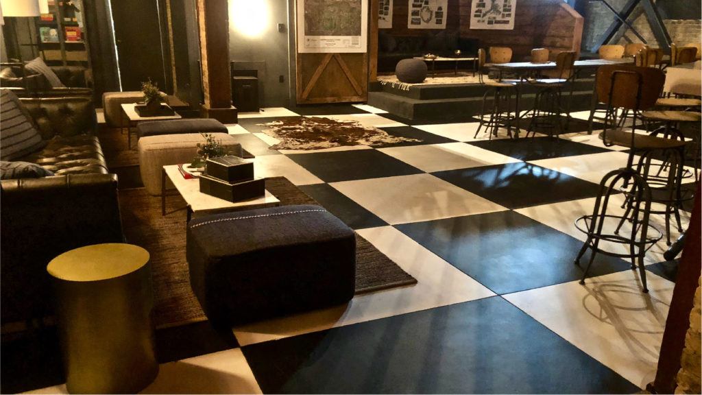 Checkerboard Floor Epoxy restaurant 4 checkerboard epoxy floor