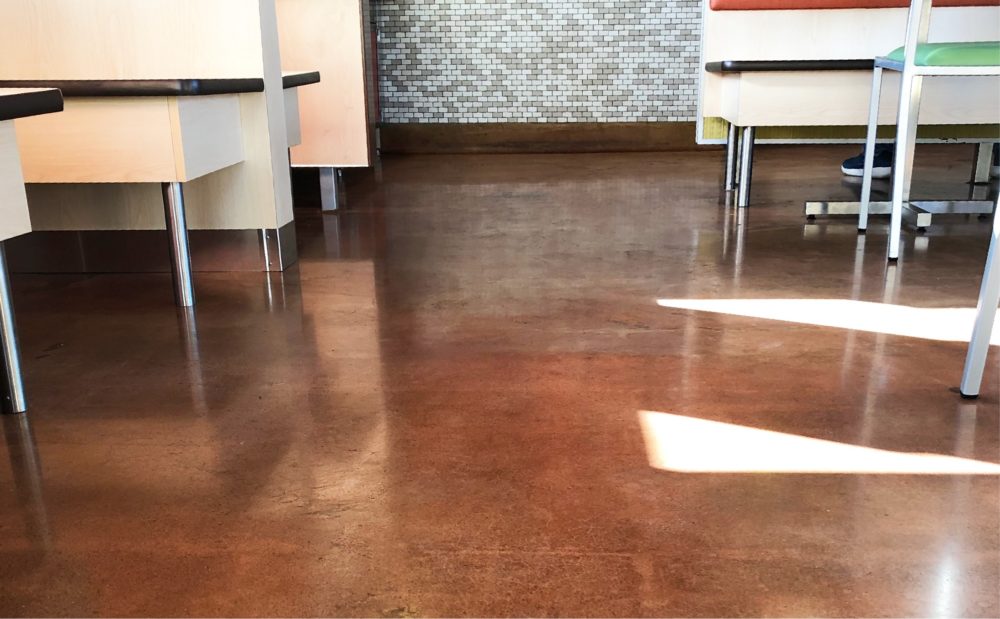 Fast Stain on fast food restaurant floor