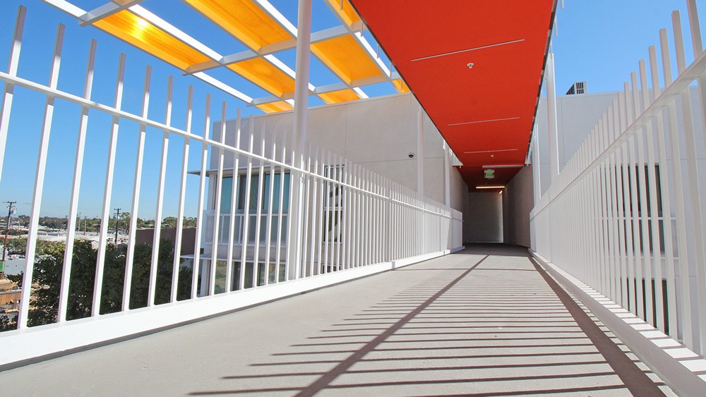 Plywood coating in a housing complex